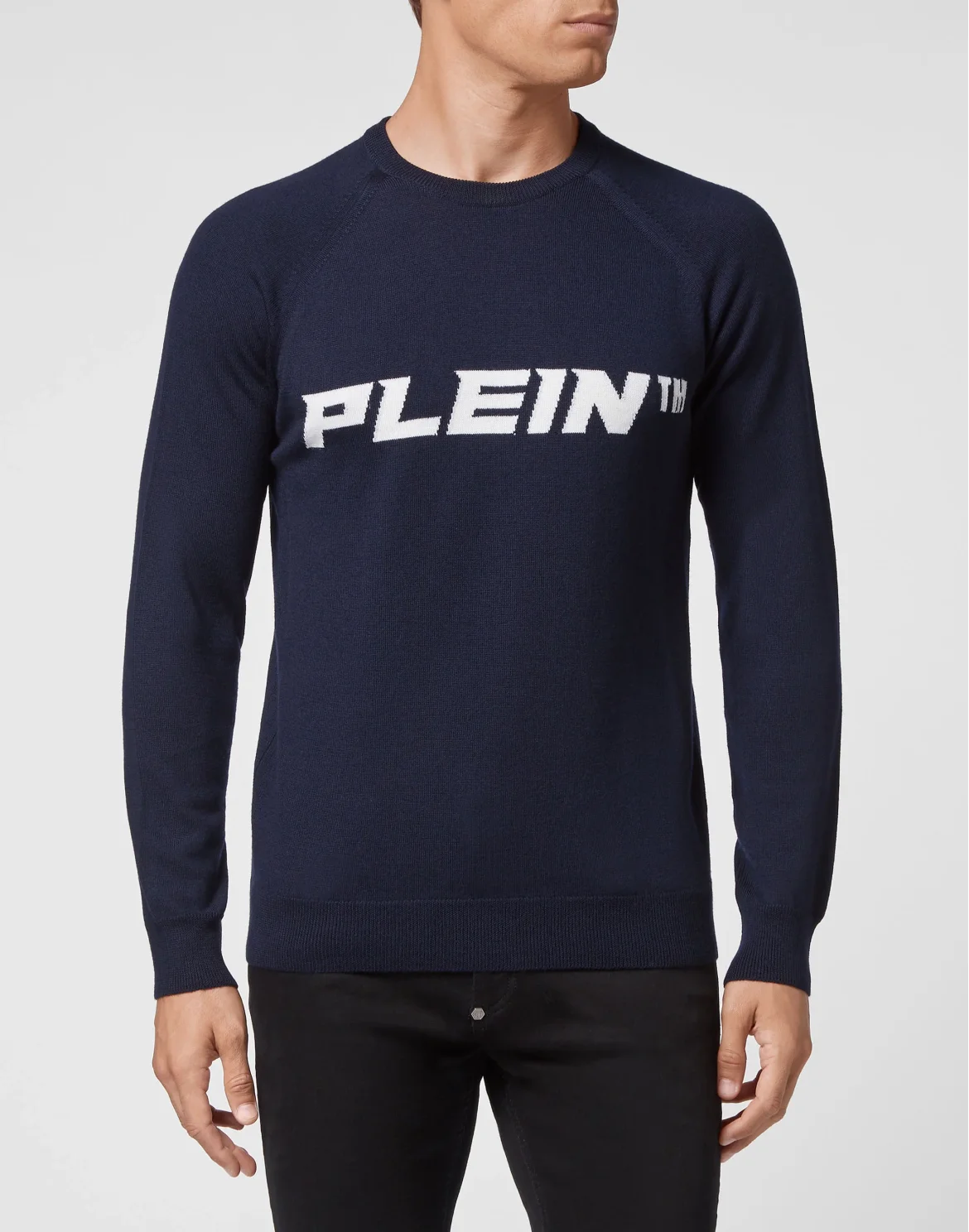 Wool Pullover Round Neck LS, цвет: Синий