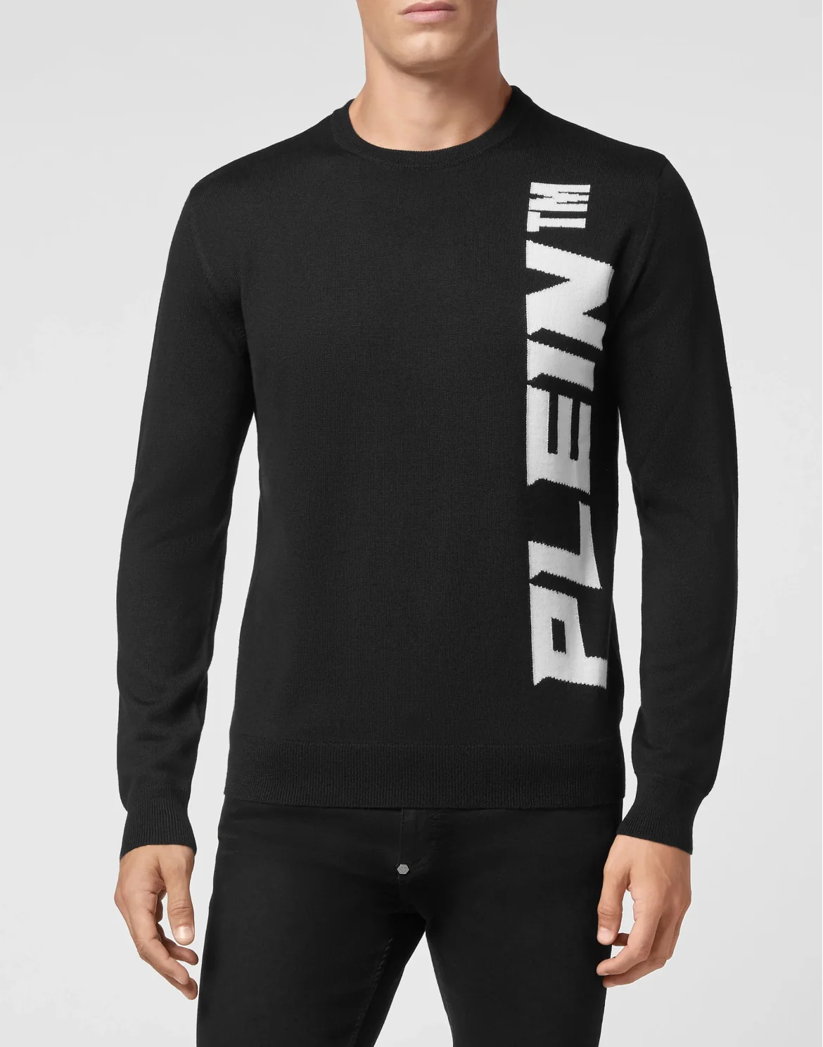 Wool Pullover Round Neck LS, цвет: Черный