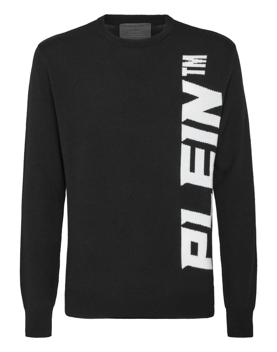 Wool Pullover Round Neck LS, цвет: Черный