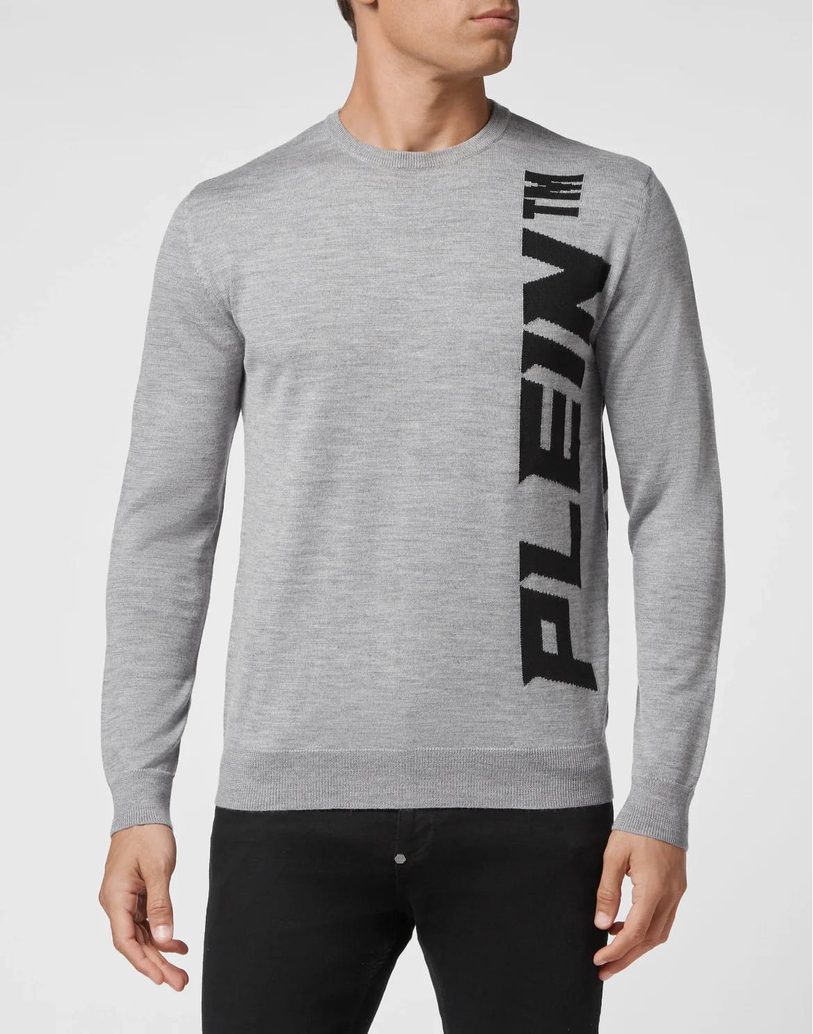 Wool Pullover Round Neck LS, цвет: Серый