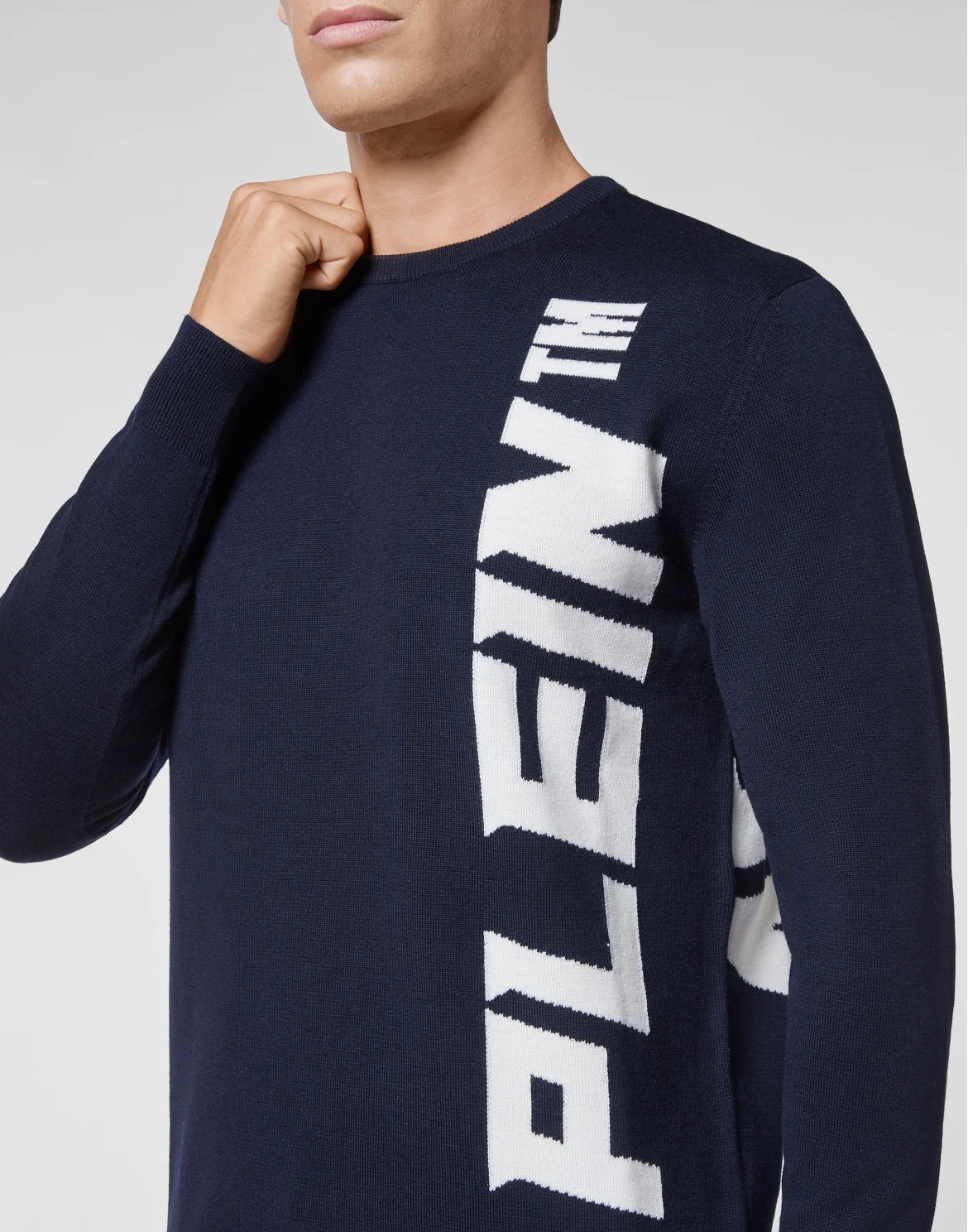 Wool Pullover Round Neck LS, цвет: Синий