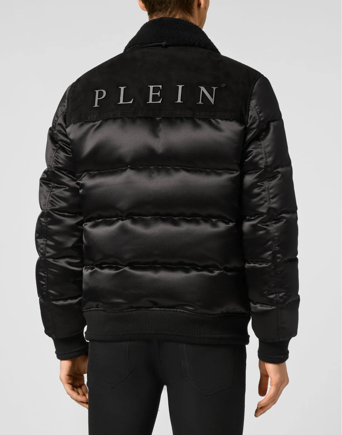 Lambskin and Nylon down Bomber Philipp Plein TM, цвет: Черный