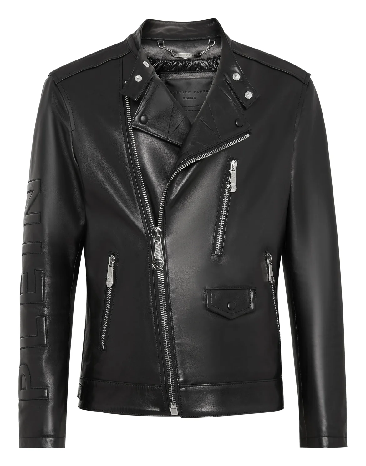 Leather Biker Philipp Plein TM, цвет: Черный