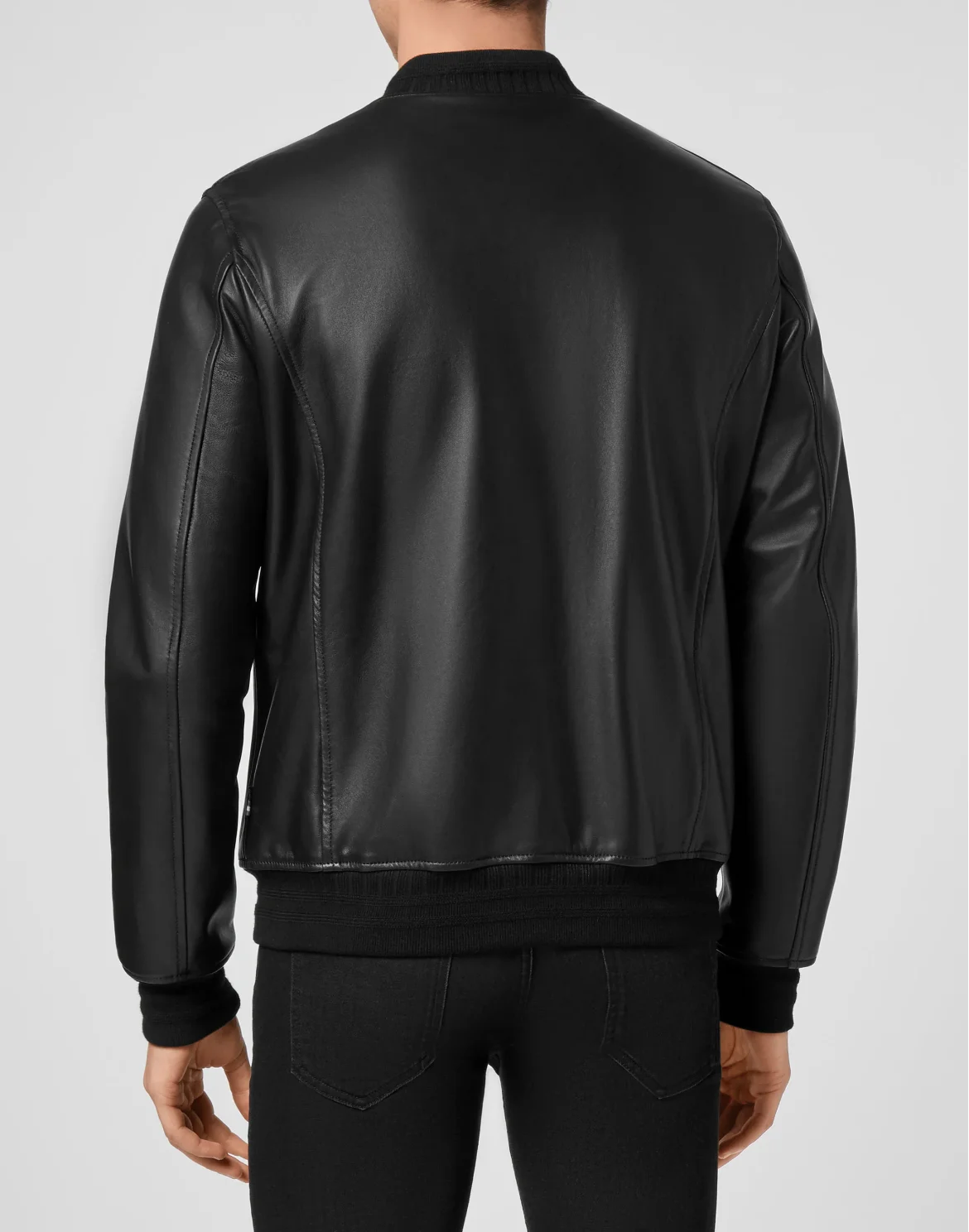Leather Bomber Philipp Plein TM, цвет: Черный
