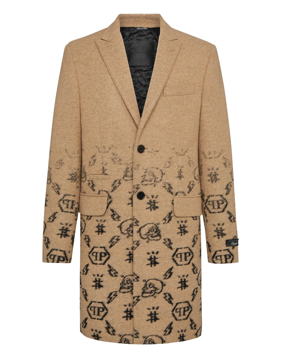Wool sartorial jacquard Coat Monogram, цвет: Бежевый