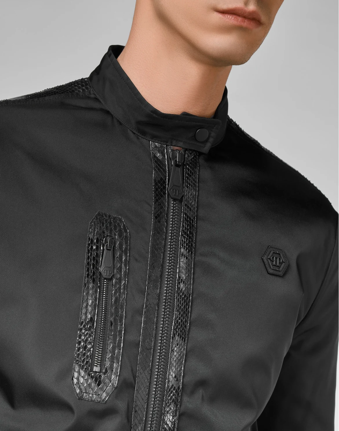 Jacket with Python Luxury, цвет: Черный