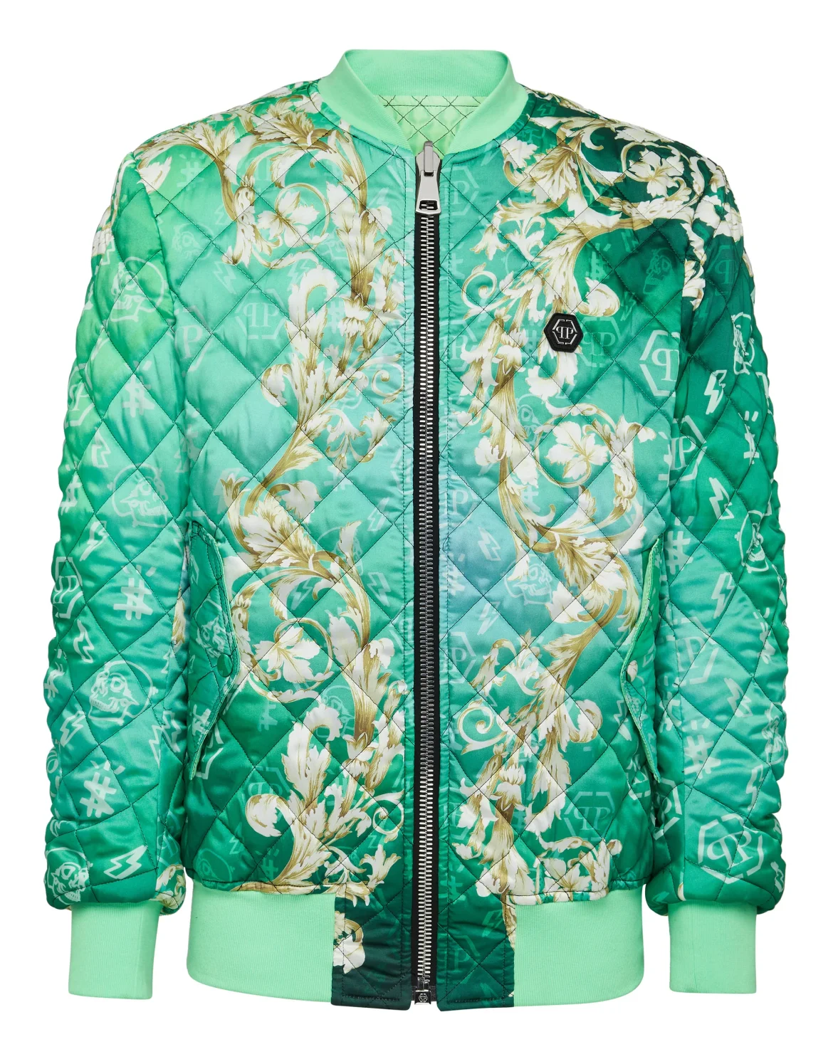 Bomber matelassè New Baroque, цвет: Зеленый