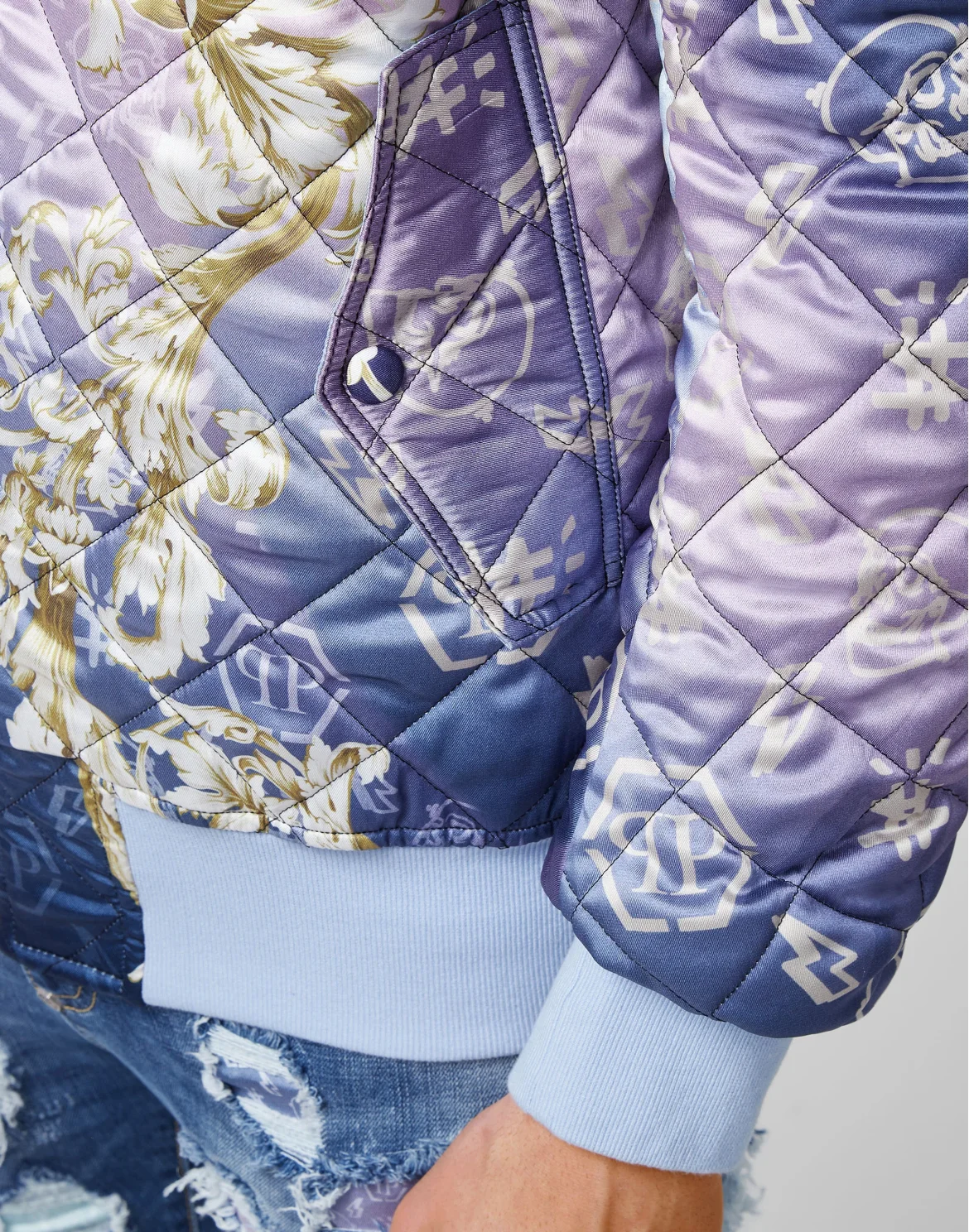 Bomber matelassè New Baroque, цвет: Фиолетовый