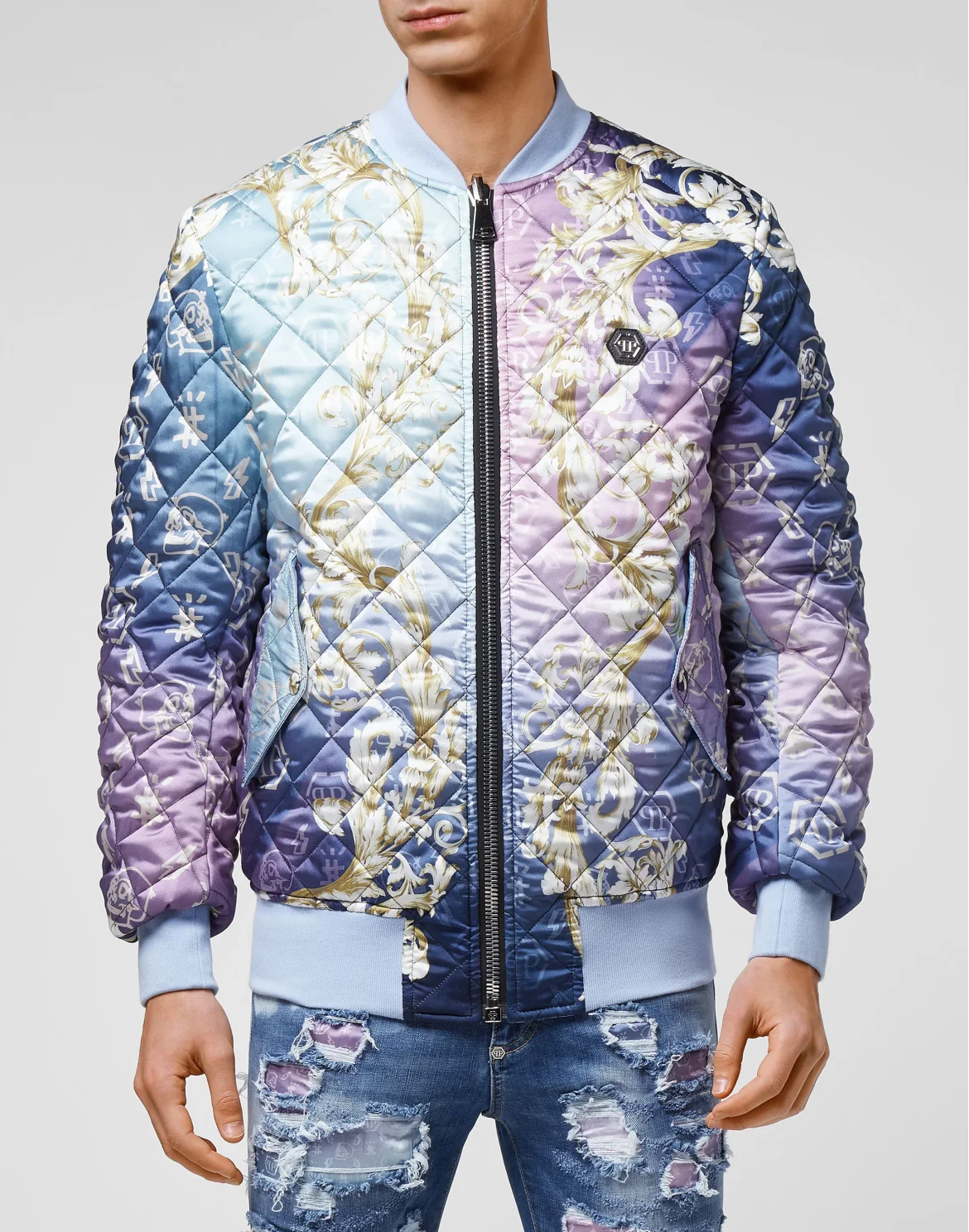 Bomber matelassè New Baroque, цвет: Фиолетовый