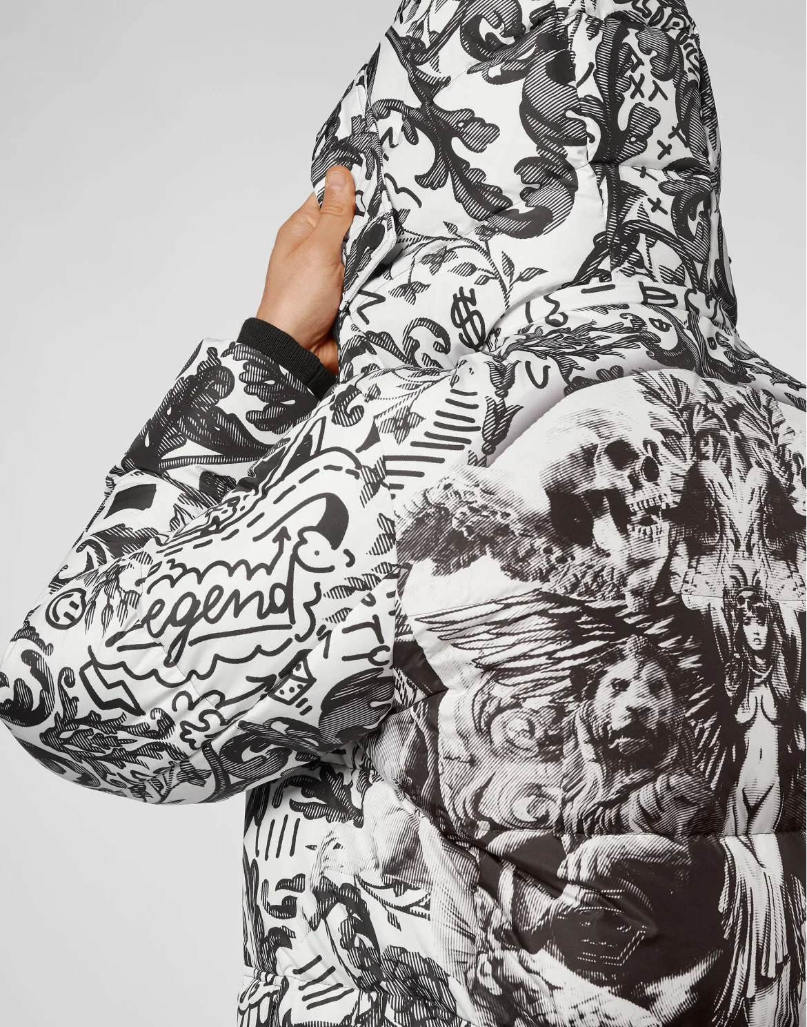 Nylon Jacket print New Baroque, цвет: Черный