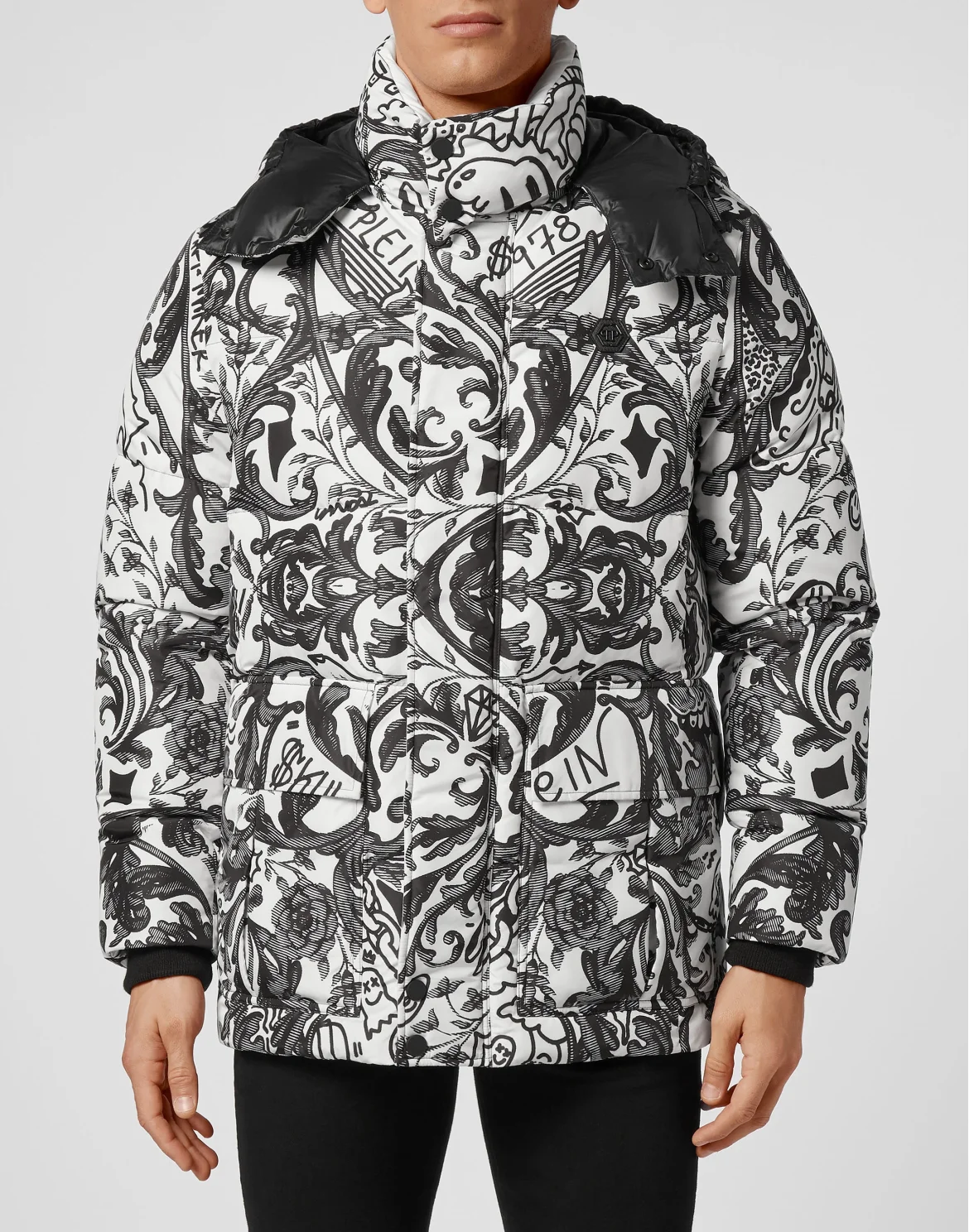Nylon Jacket print New Baroque, цвет: Черный