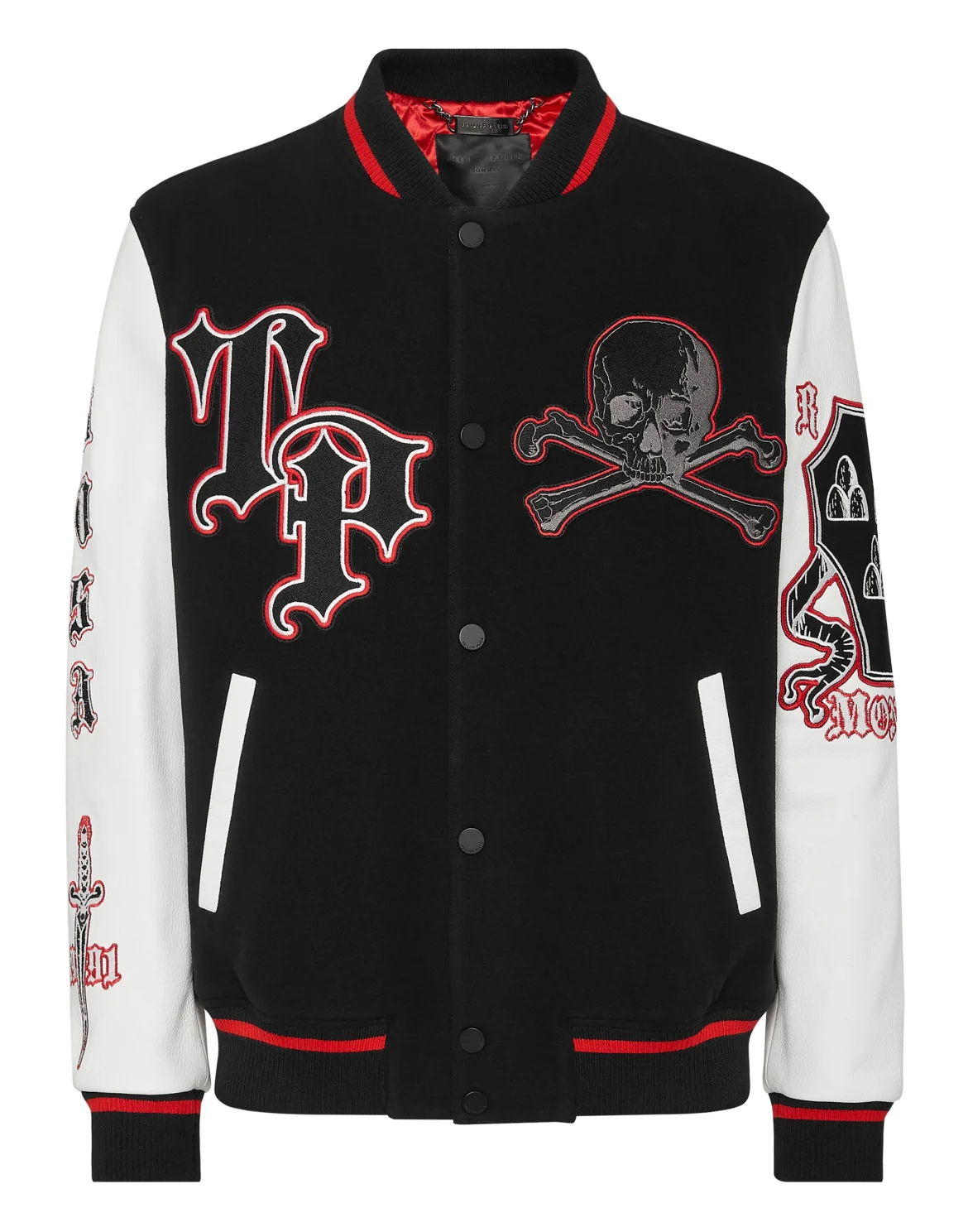 Bomber Jacket Leather sleeves, цвет: Черный