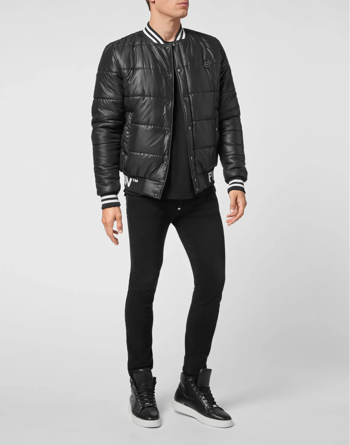 Nylon Down Jacket, цвет: Черный