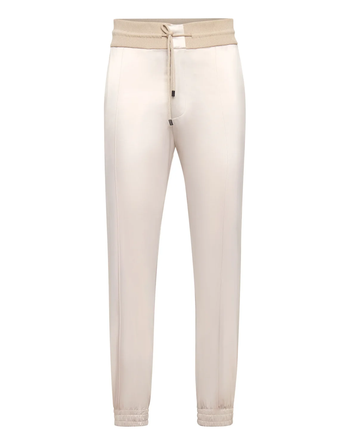 Satin Jogging Trousers Iconic Plein, цвет: Бежевый