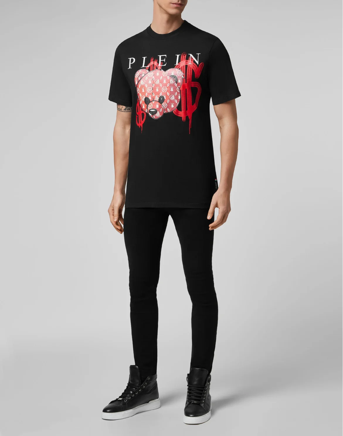 T-shirt Round Neck SS Teddy Bear, цвет: Черный