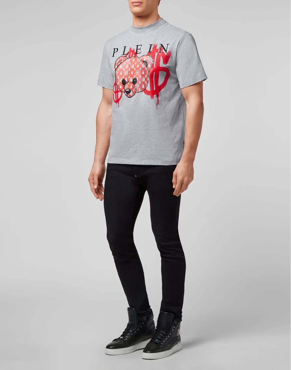 T-shirt Round Neck SS Teddy Bear, цвет: Серый