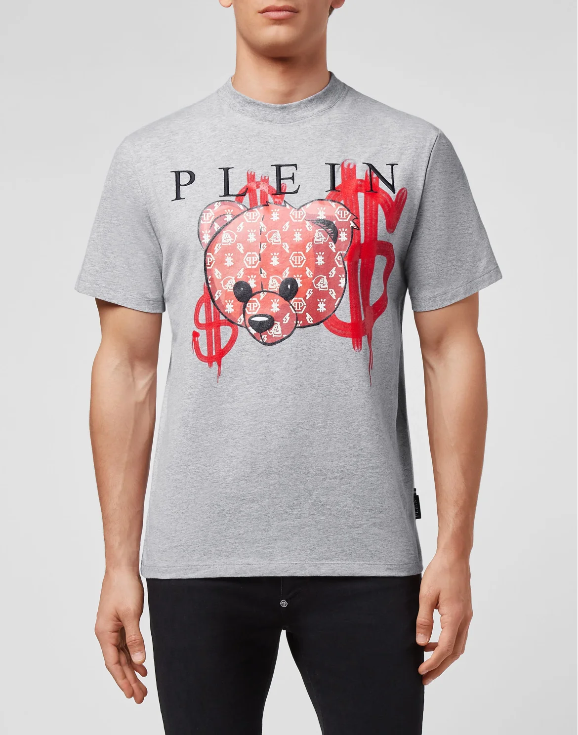 T-shirt Round Neck SS Teddy Bear, цвет: Серый