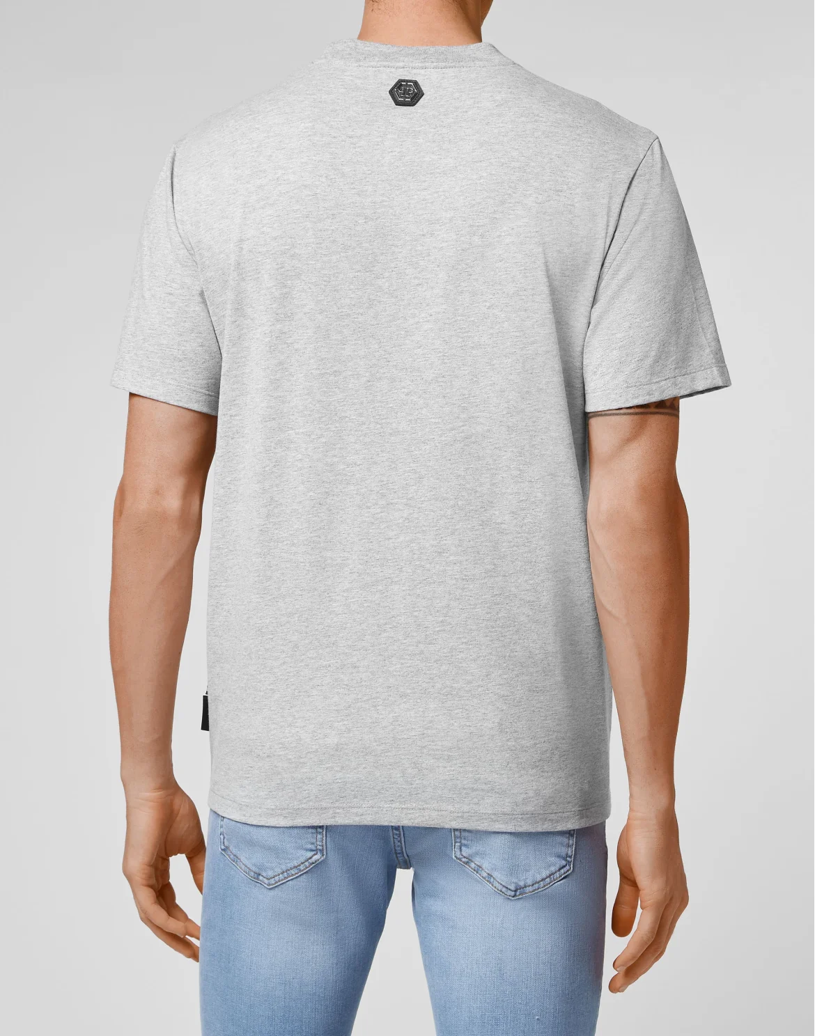 T-shirt Round Neck SS Skull, цвет: Серый