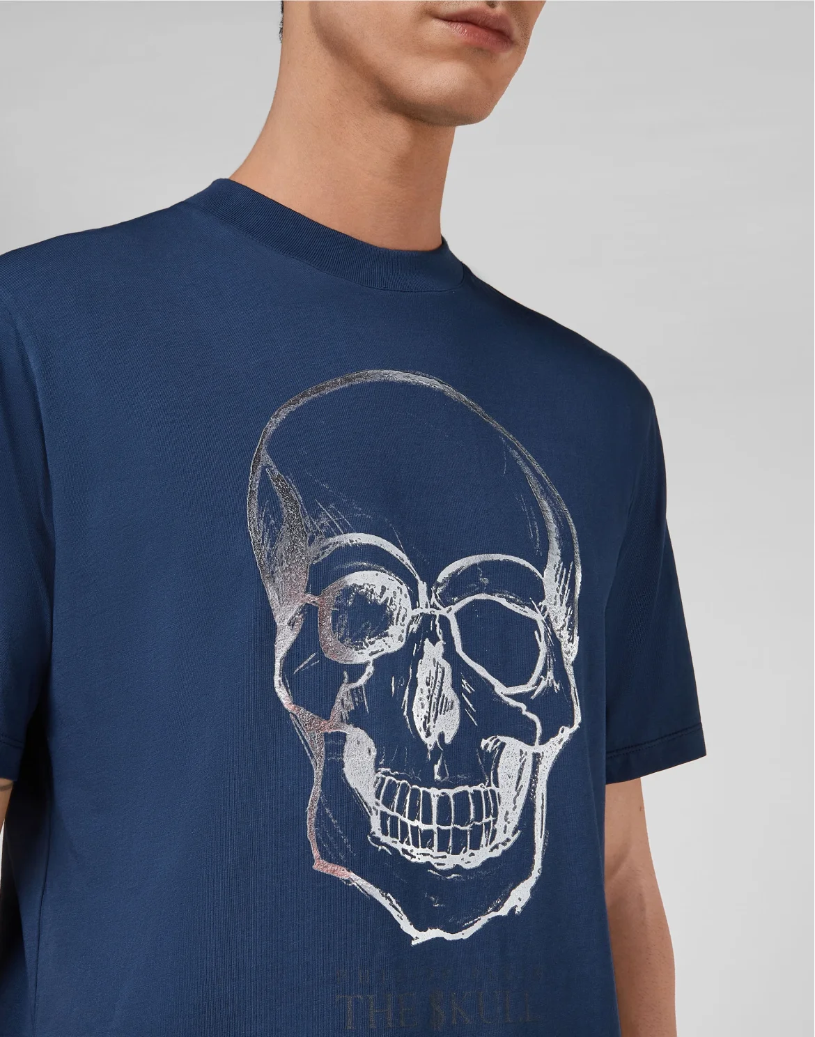 T-shirt Round Neck SS Skull, цвет: Синий