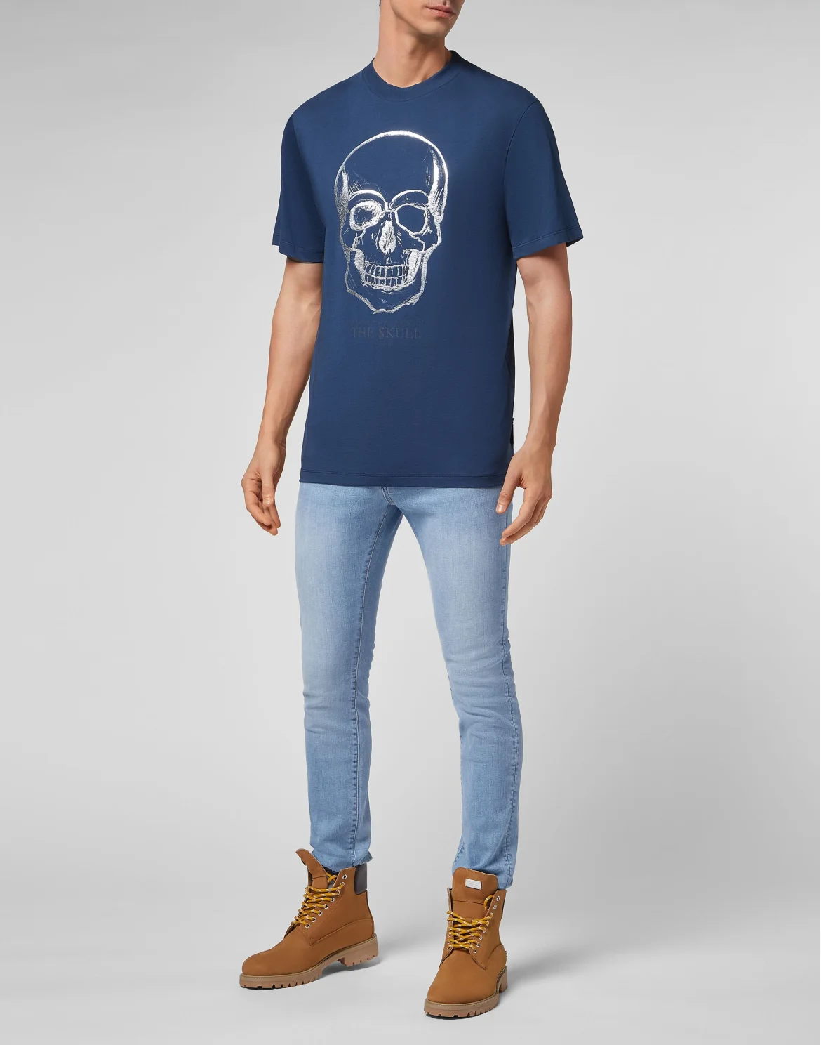 T-shirt Round Neck SS Skull, цвет: Синий