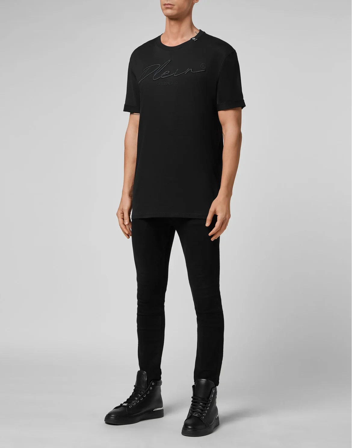 T-shirt Round Neck SS Signature, цвет: Черный