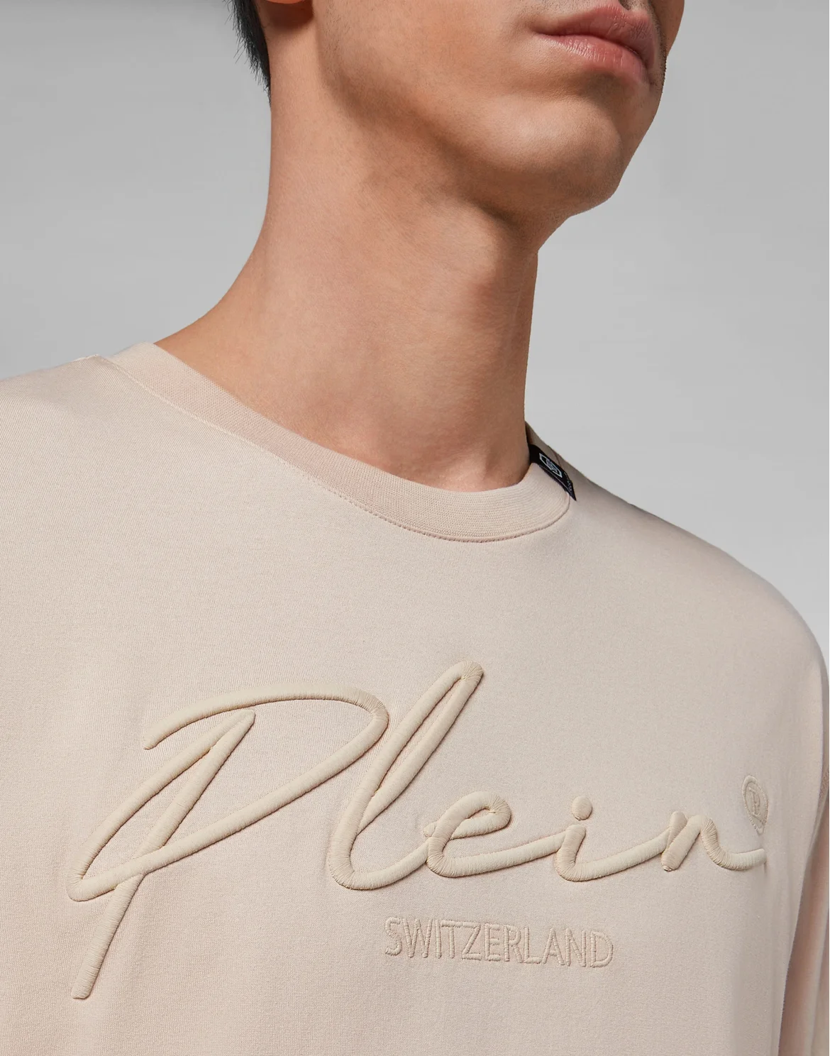 T-shirt Round Neck SS Signature, цвет: Бежевый