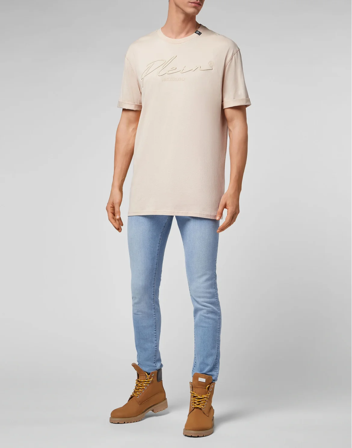 T-shirt Round Neck SS Signature, цвет: Бежевый