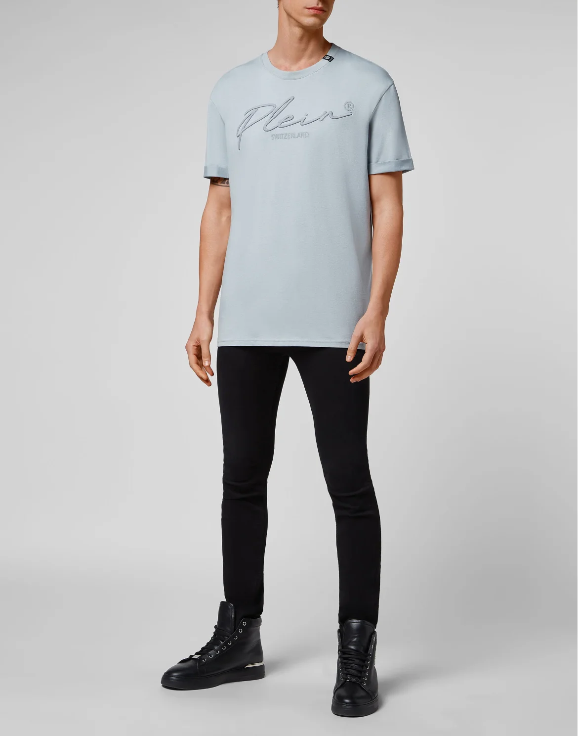 T-shirt Round Neck SS Signature, цвет: Серый