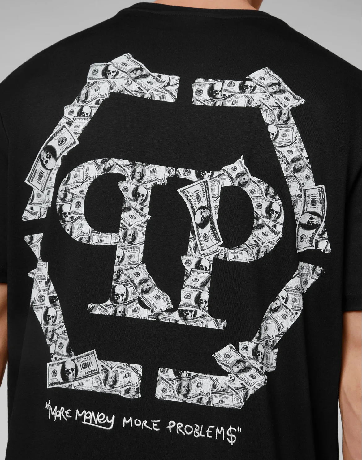 T-shirt Round Neck SS Money, цвет: Черный