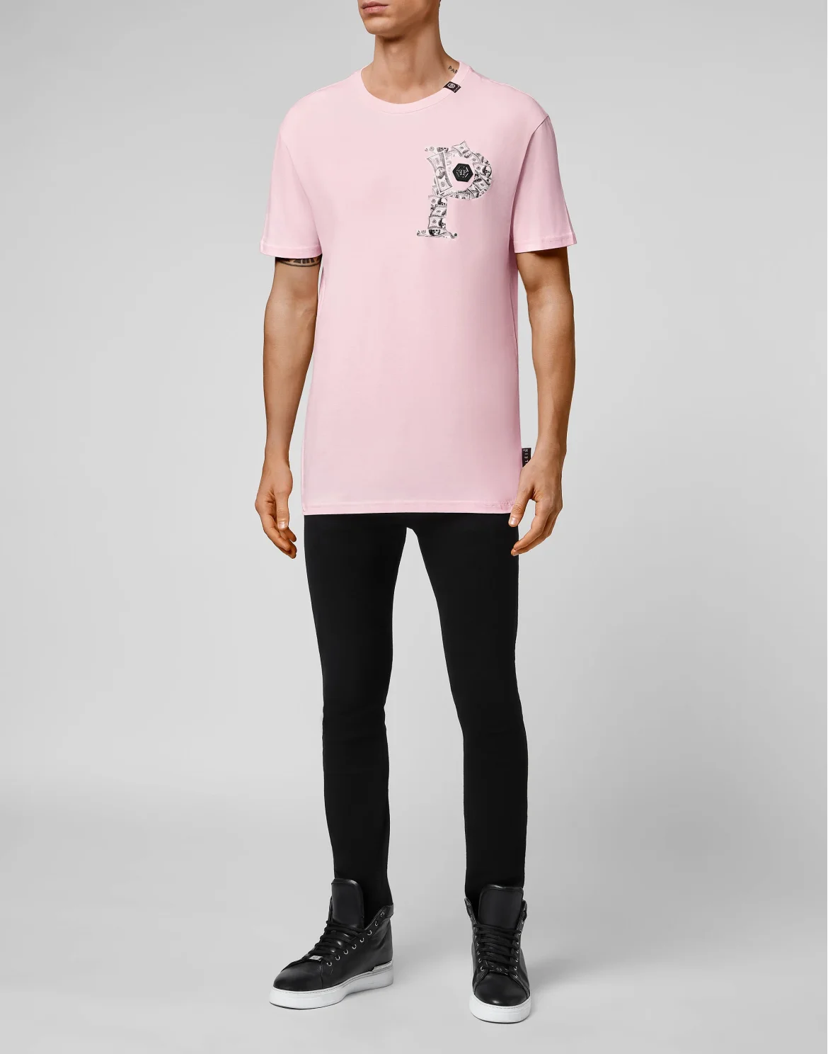 T-shirt Round Neck SS Money, цвет: Розовый