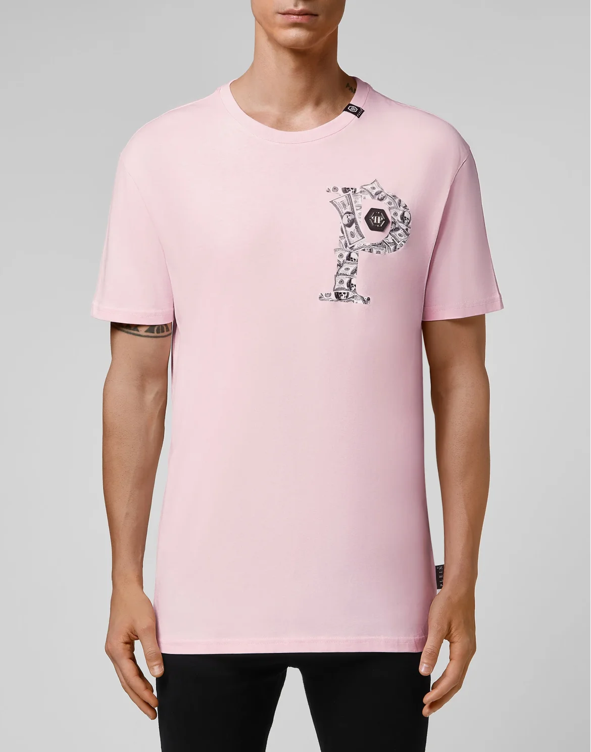 T-shirt Round Neck SS Money, цвет: Розовый