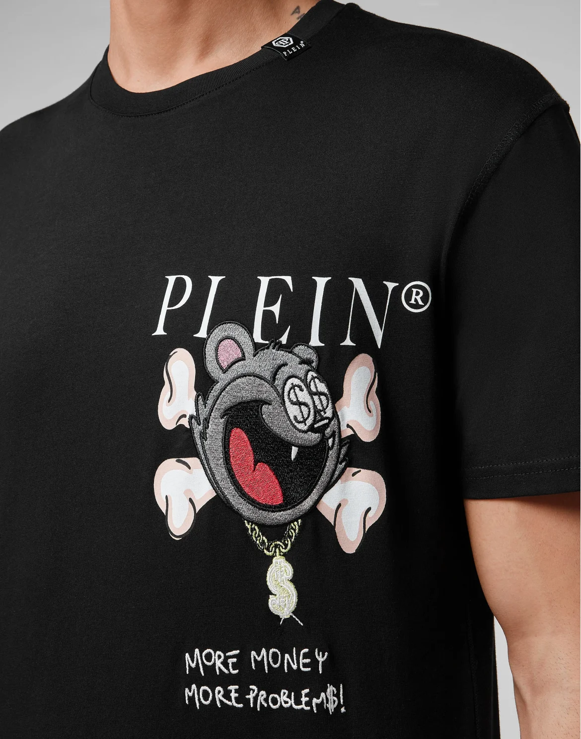 T-shirt Round Neck SS Patch Money, цвет: Черный