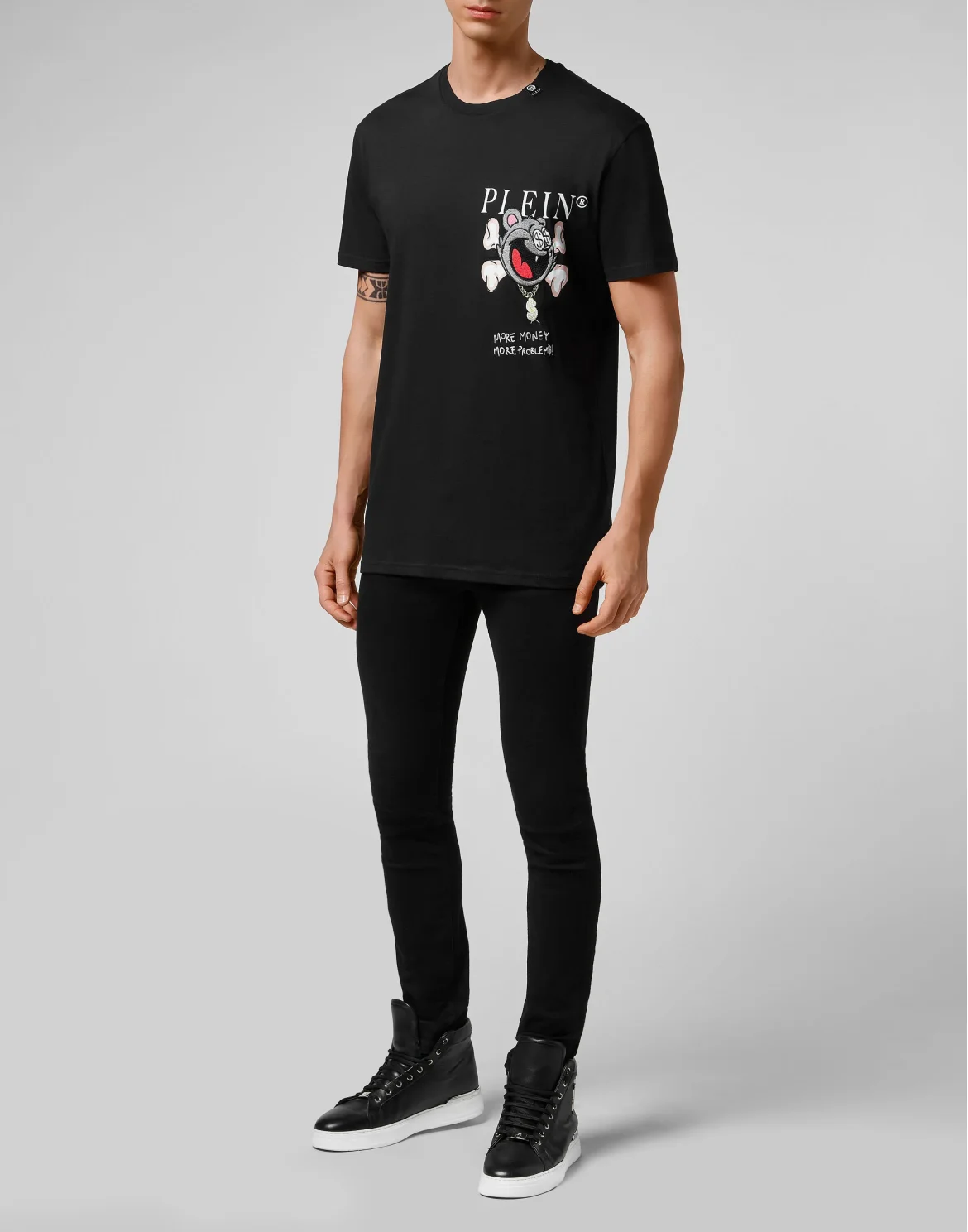 T-shirt Round Neck SS Patch Money, цвет: Черный