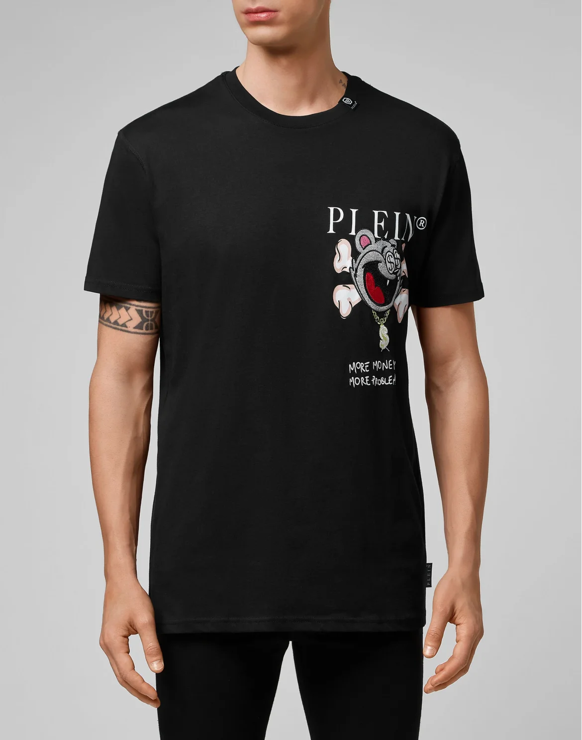 T-shirt Round Neck SS Patch Money, цвет: Черный
