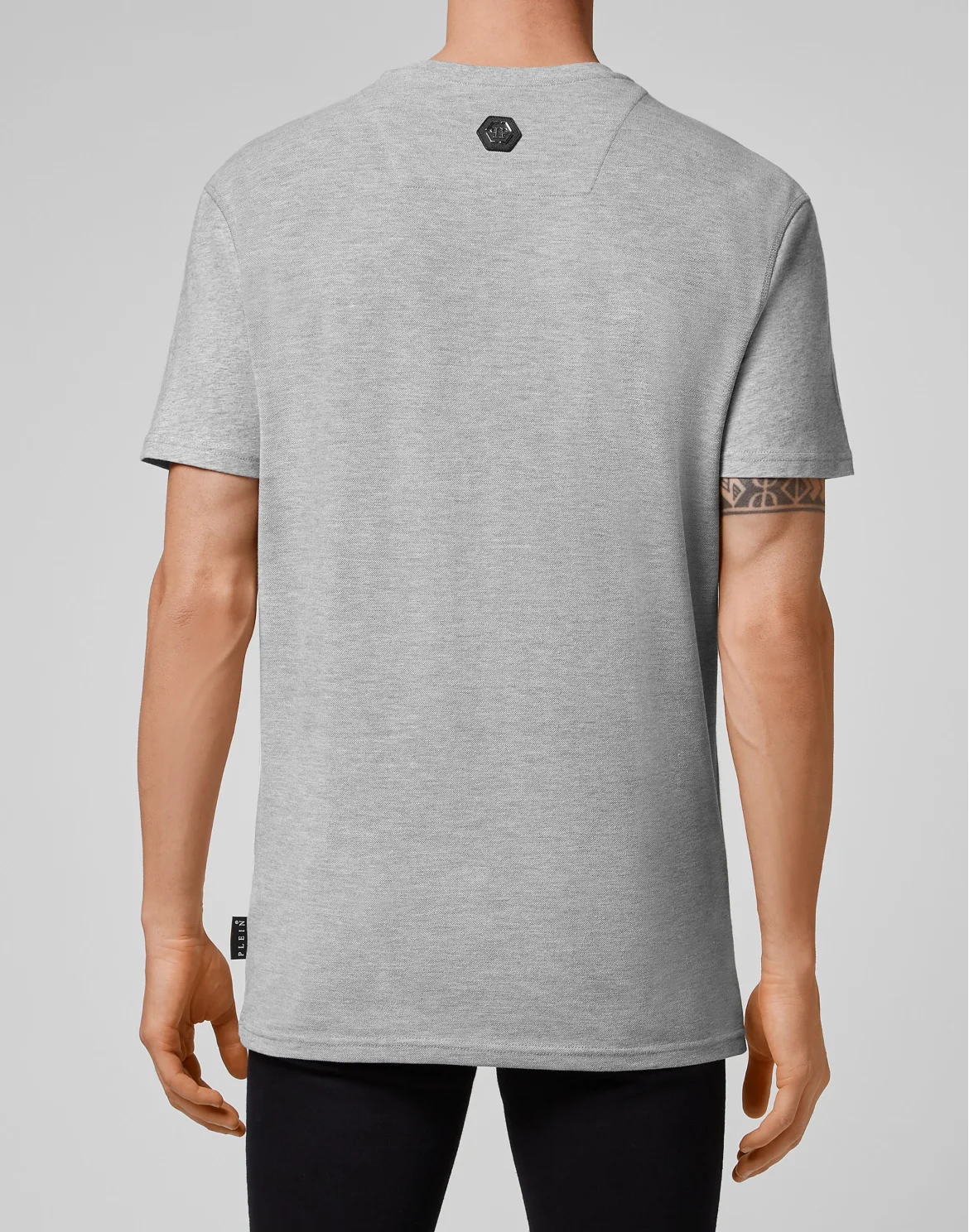 T-shirt Round Neck SS Patch Money, цвет: Серый