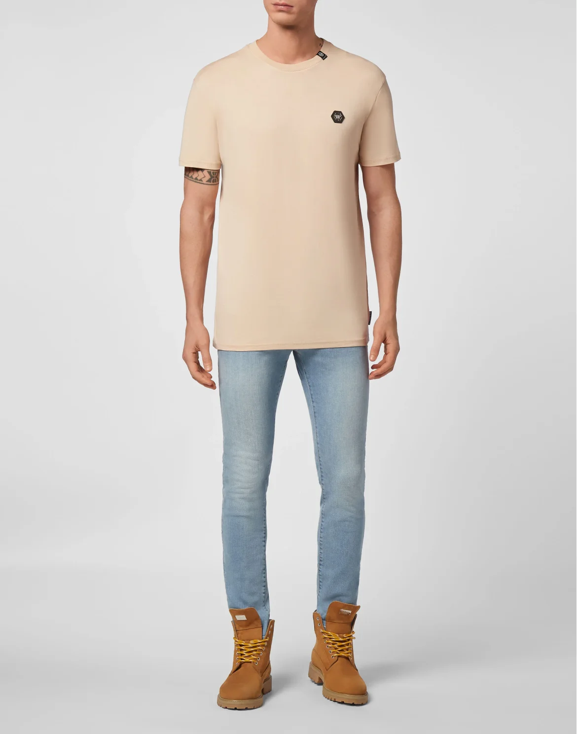 T-shirt Round Neck SS PP1978, цвет: Бежевый