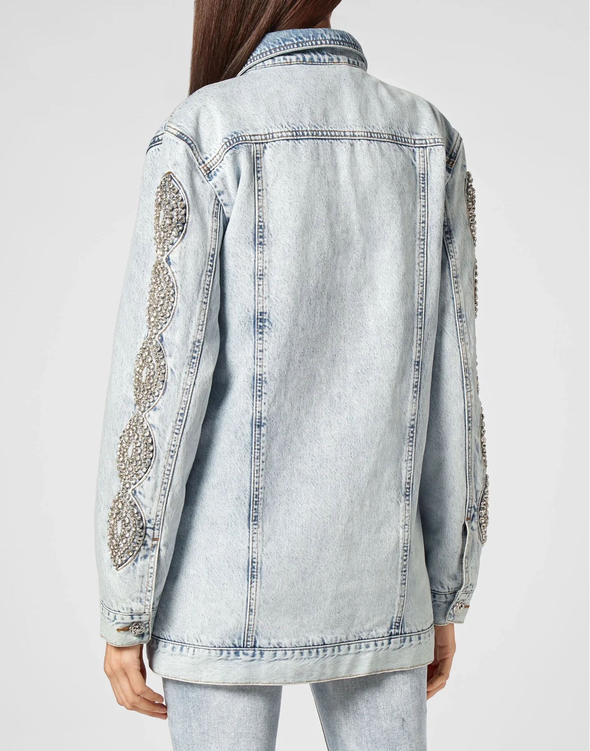 Denim Jacket Crystal Cable, цвет: Голубой