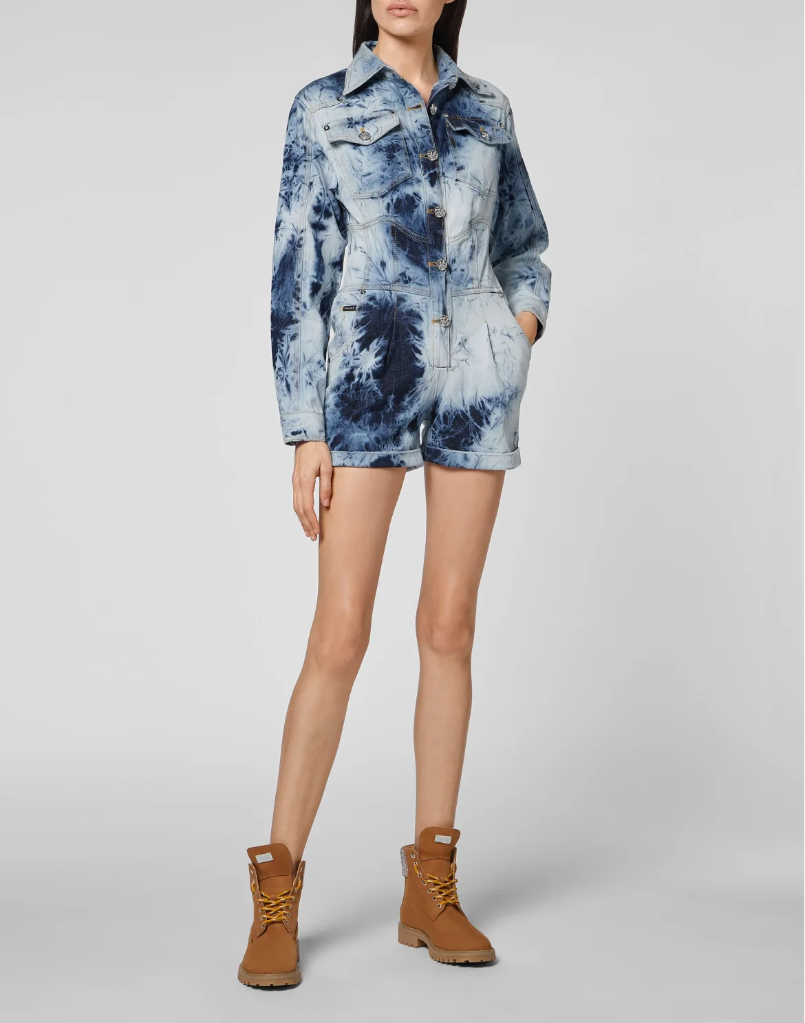 Denim Jumpsuit Bleached, цвет: Голубой