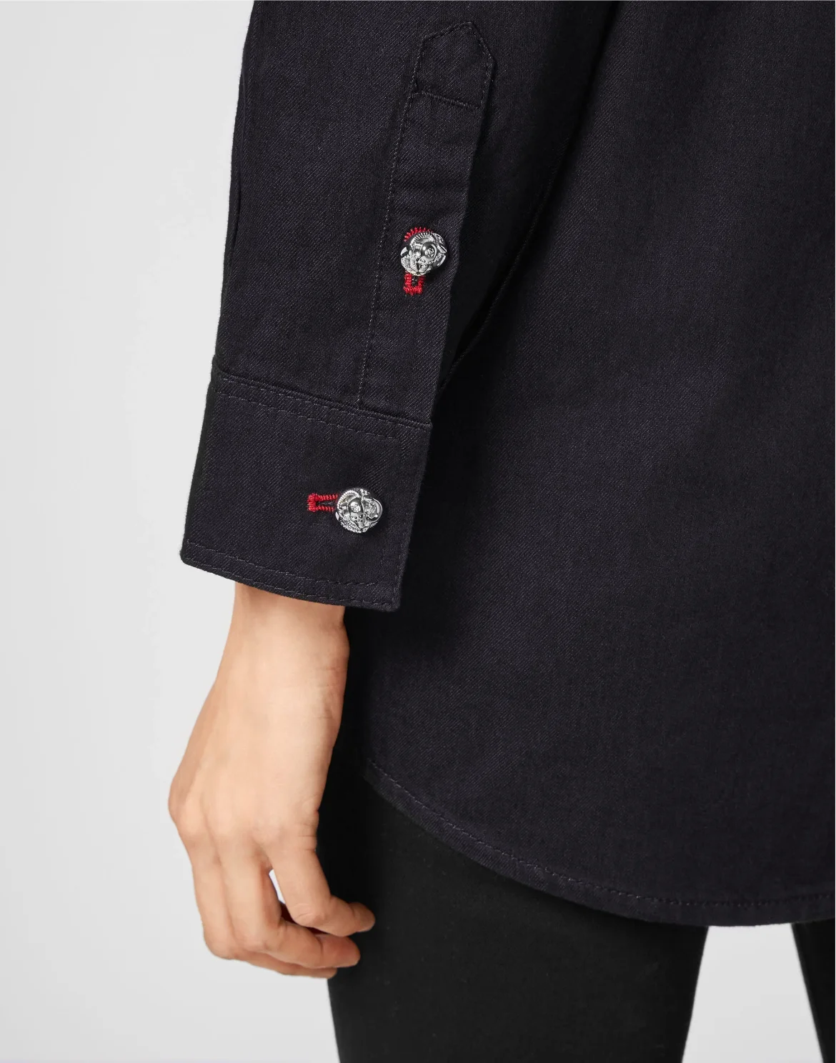 Denim Shirt Ls Iconic Plein, цвет: Черный