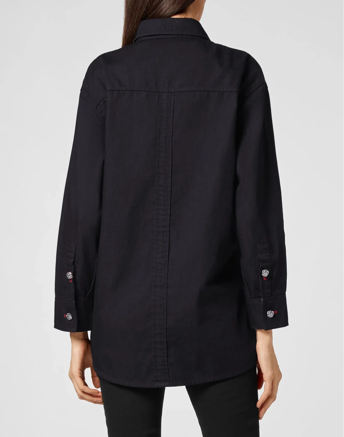 Denim Shirt Ls Iconic Plein, цвет: Черный