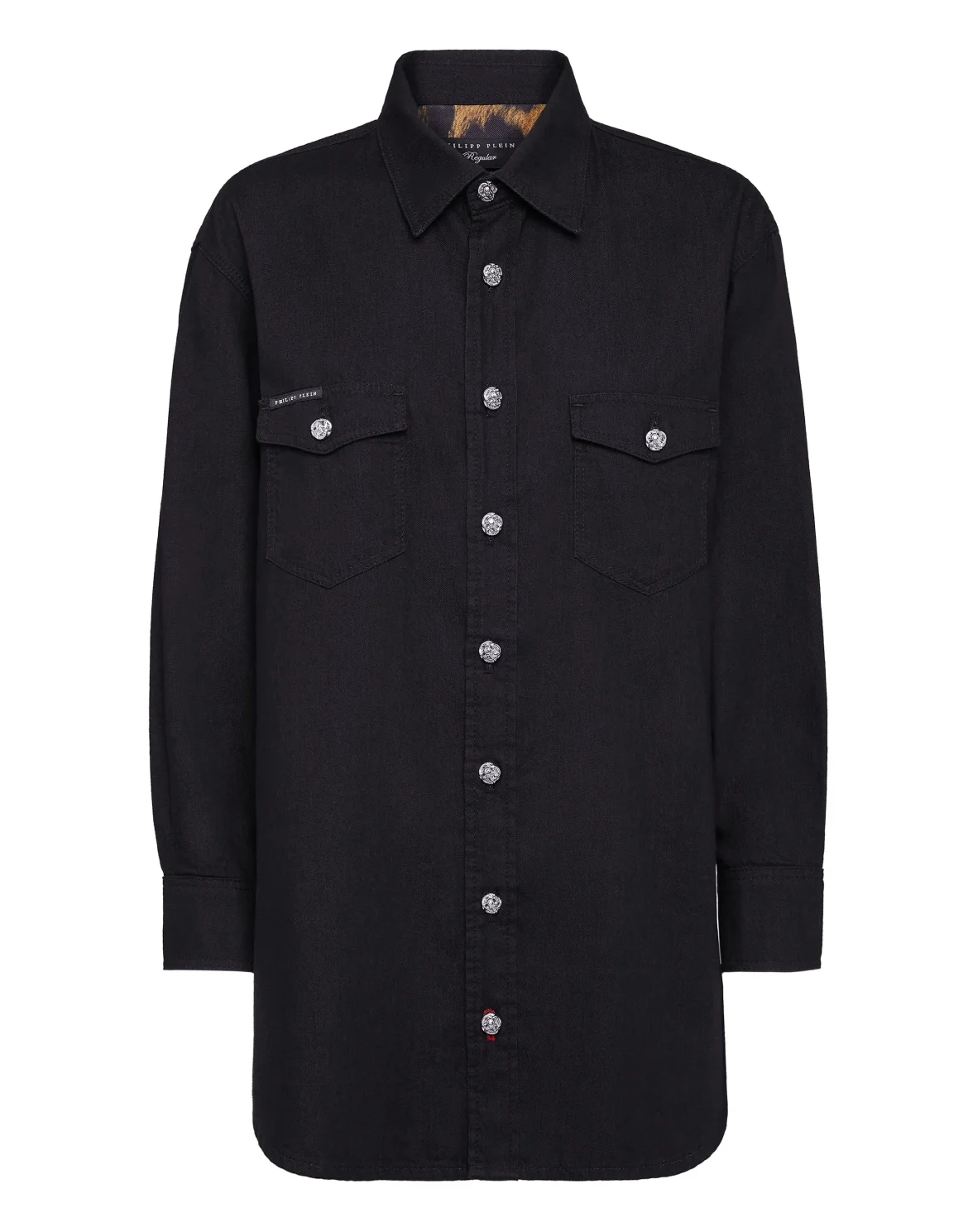Denim Shirt Ls Iconic Plein, цвет: Черный