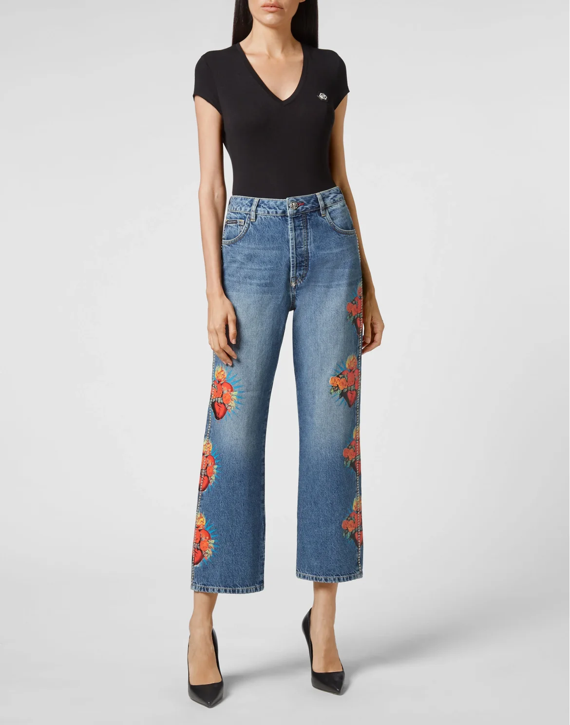 Denim Trousers Loose Fit Heart Breaker, цвет: Синий