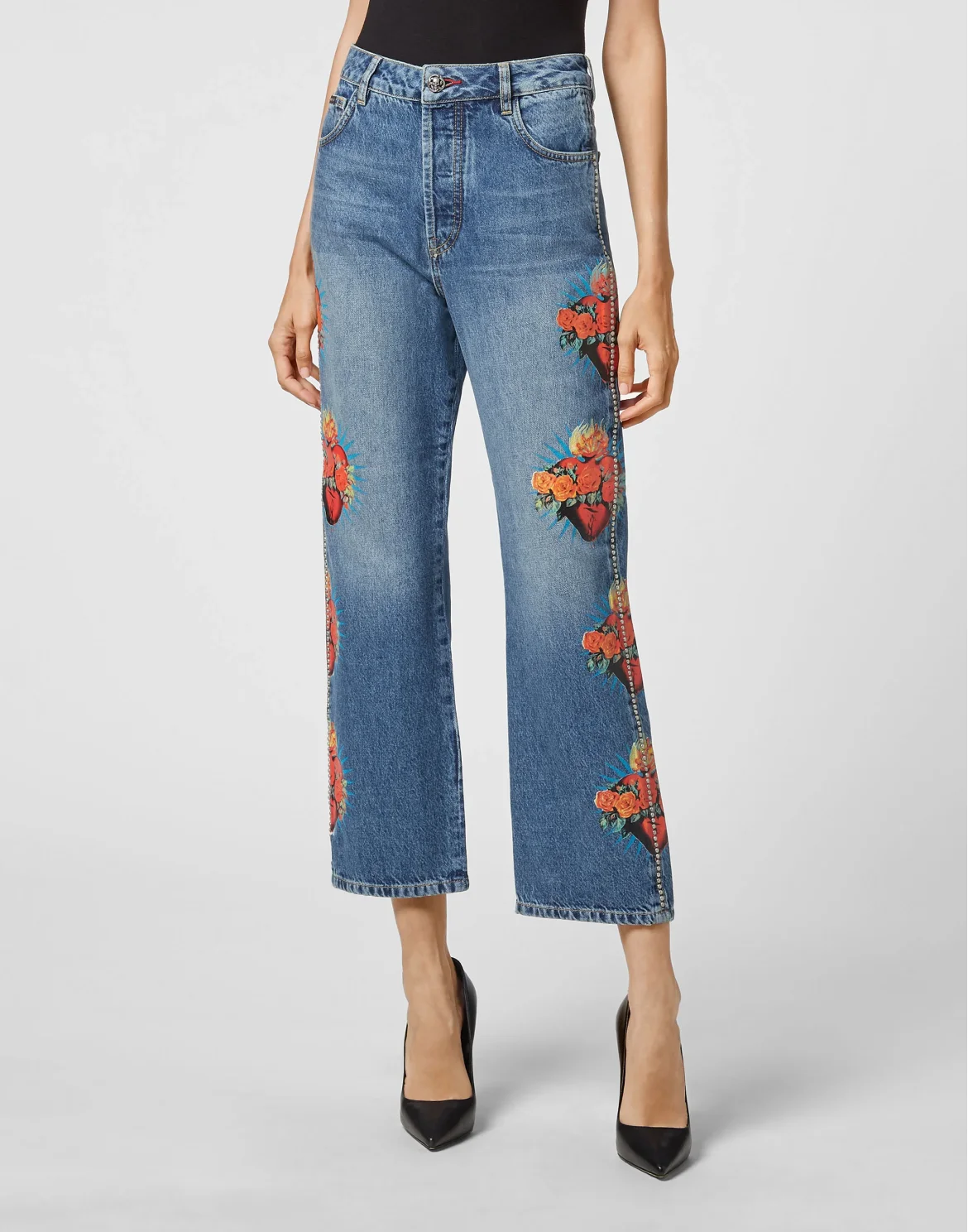 Denim Trousers Loose Fit Heart Breaker, цвет: Синий