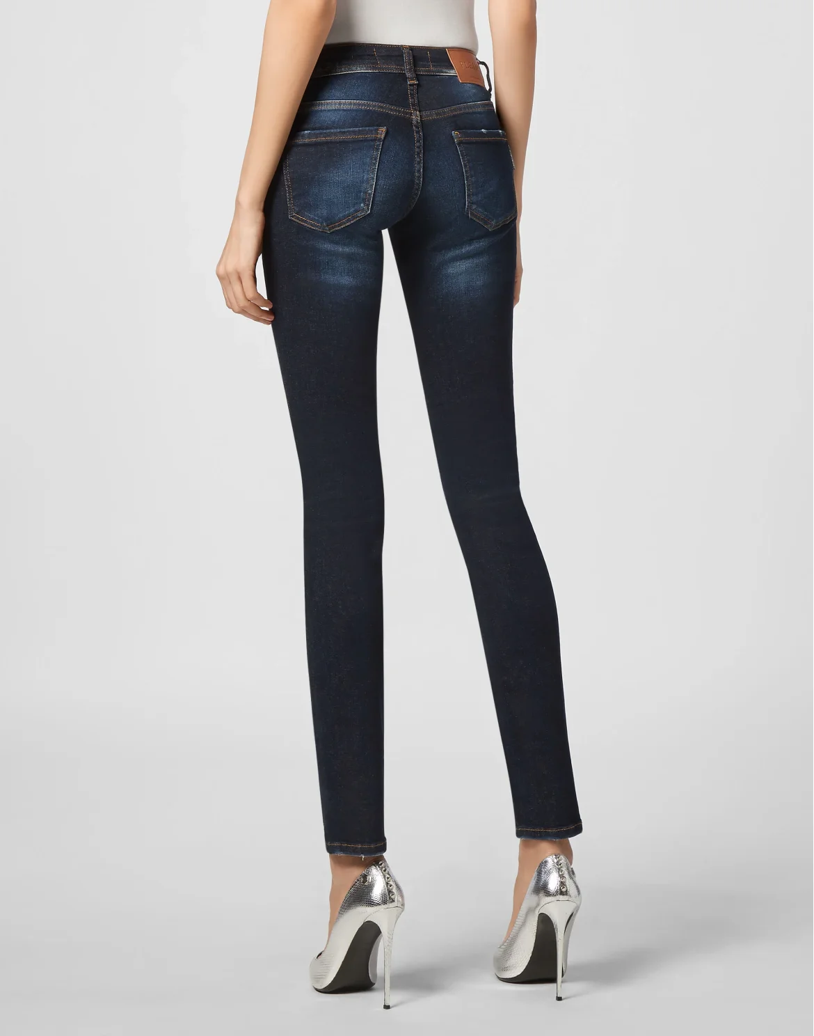 Denim Slim Fit Jeggings Iconic Plein, цвет: Синий