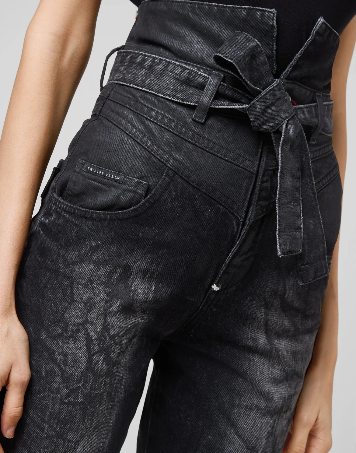 Denim Trousers Saint Tropez Fit Iconic Plein, цвет: Черный