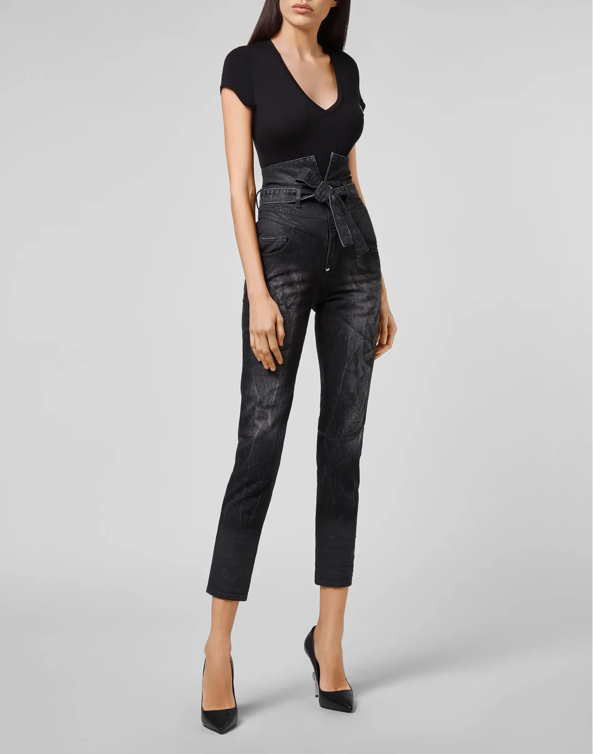 Denim Trousers Saint Tropez Fit Iconic Plein, цвет: Черный