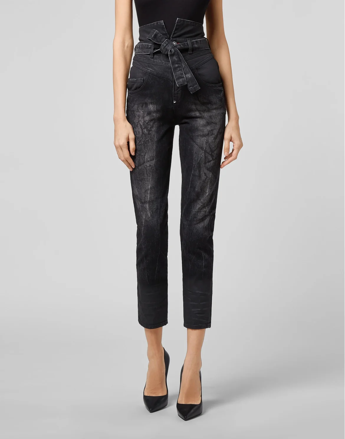 Denim Trousers Saint Tropez Fit Iconic Plein, цвет: Черный