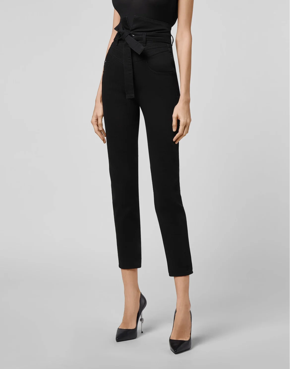 Denim Trousers Saint Tropez Fit Iconic Plein, цвет: Черный
