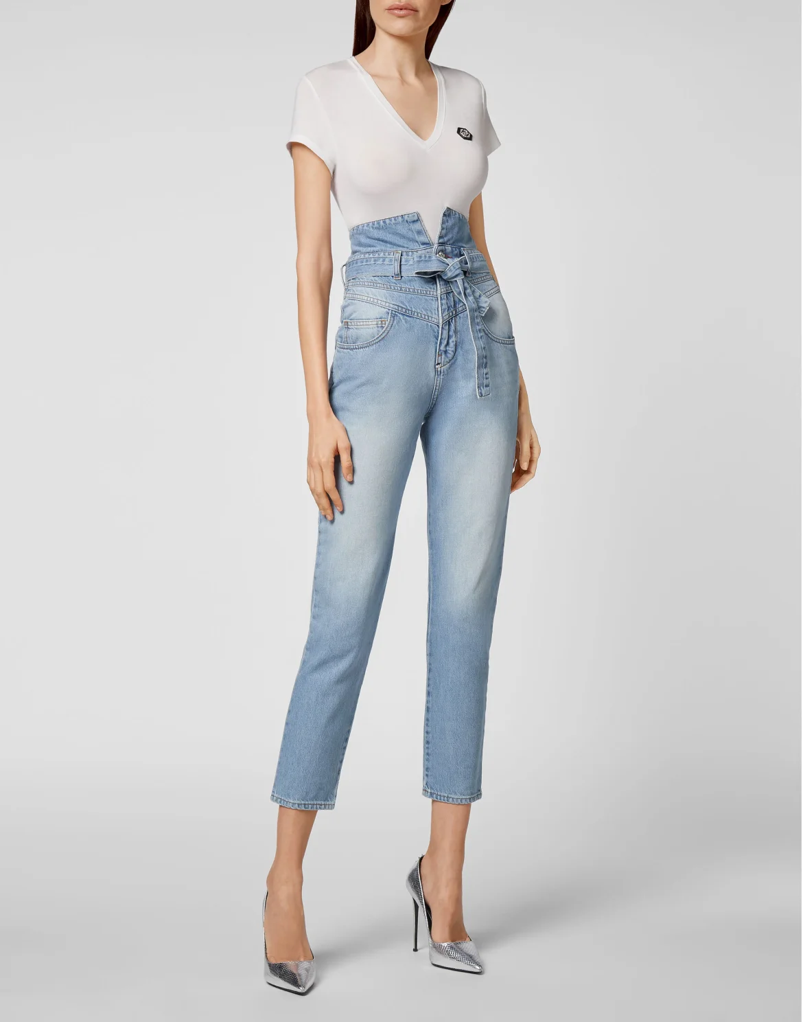 Denim Trousers Saint Tropez Fit Iconic Plein, цвет: Голубой