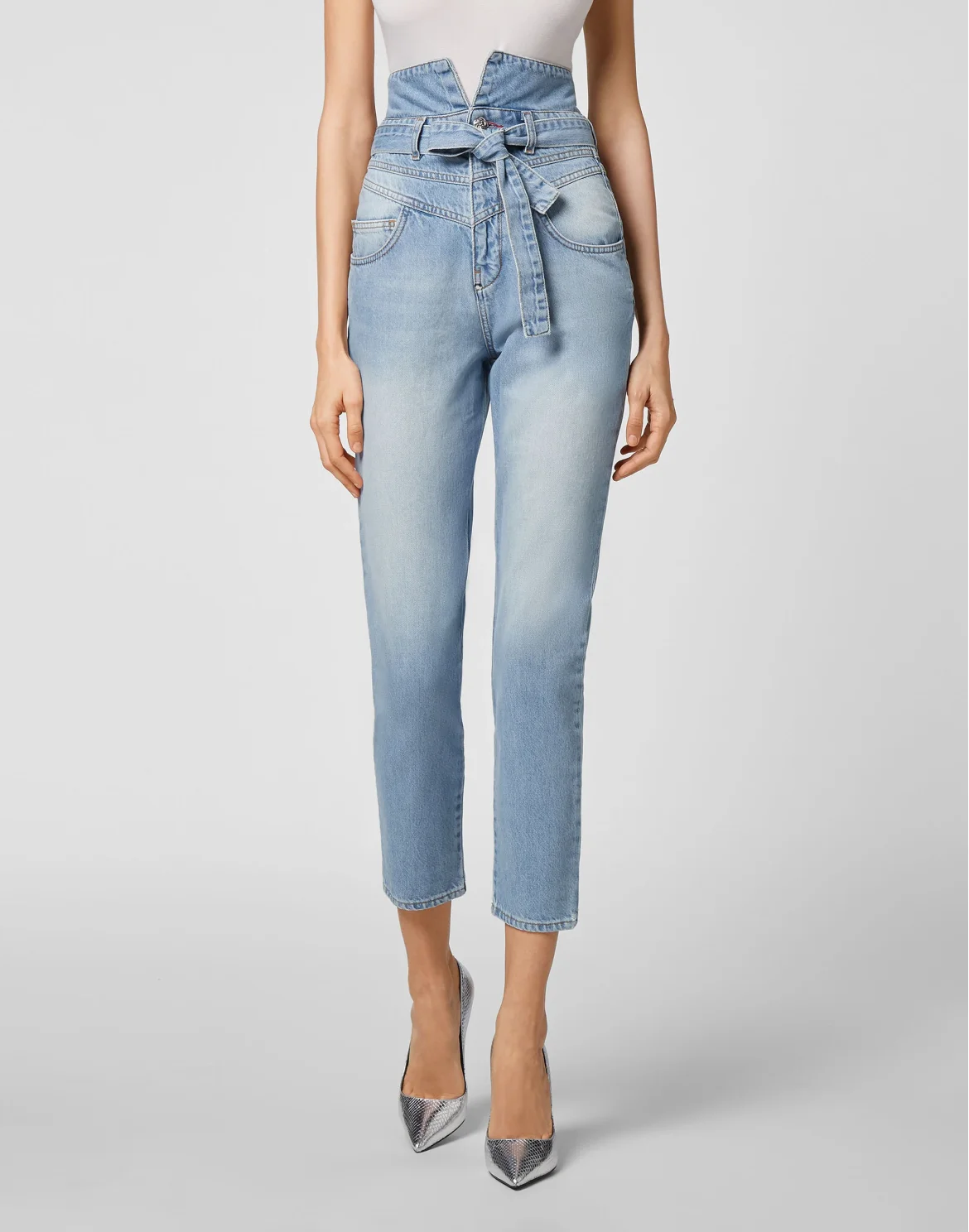 Denim Trousers Saint Tropez Fit Iconic Plein, цвет: Голубой